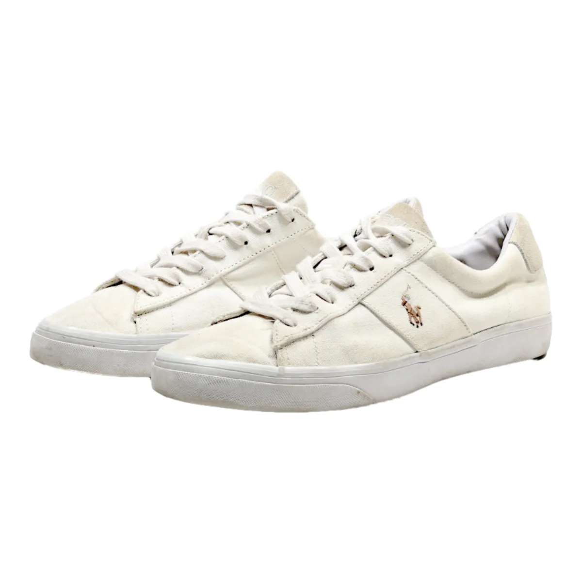 POLO RALPH LAUREN Sneaker Trainers White Canvas Mens UK 9