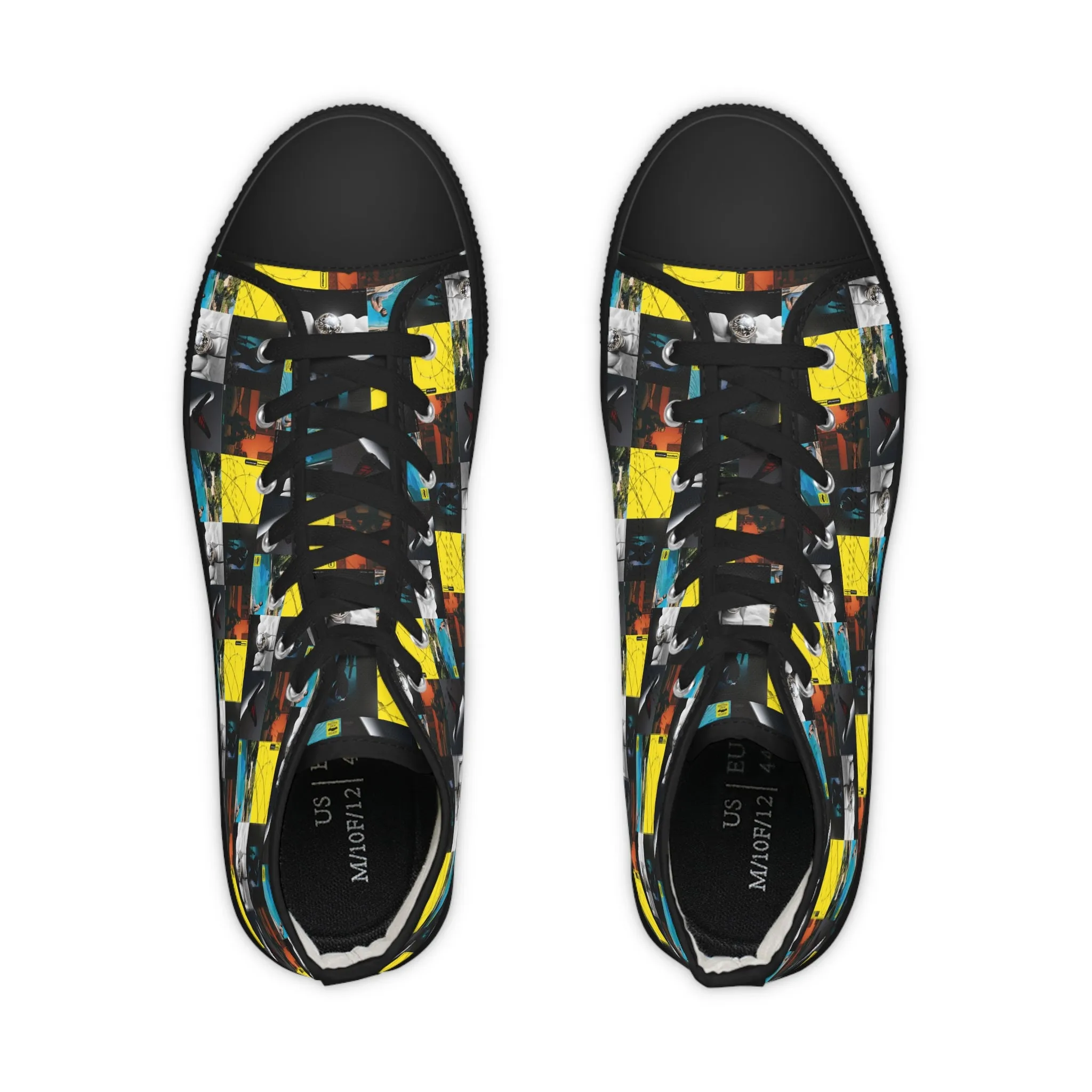 Post Malone Album Art Collage Men's High Top Sneakers