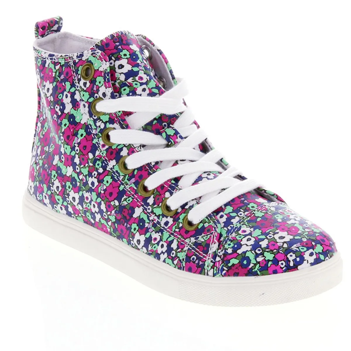"AS IS" twiggy LONDON Canvas High Top Sneaker - 8.5M, Floral Print
