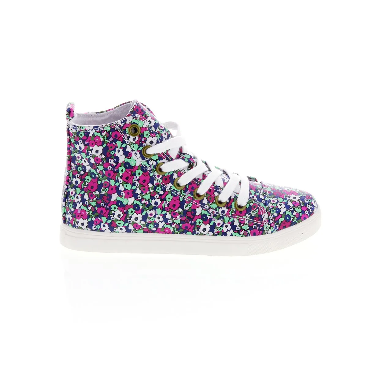 "AS IS" twiggy LONDON Canvas High Top Sneaker - 8.5M, Floral Print