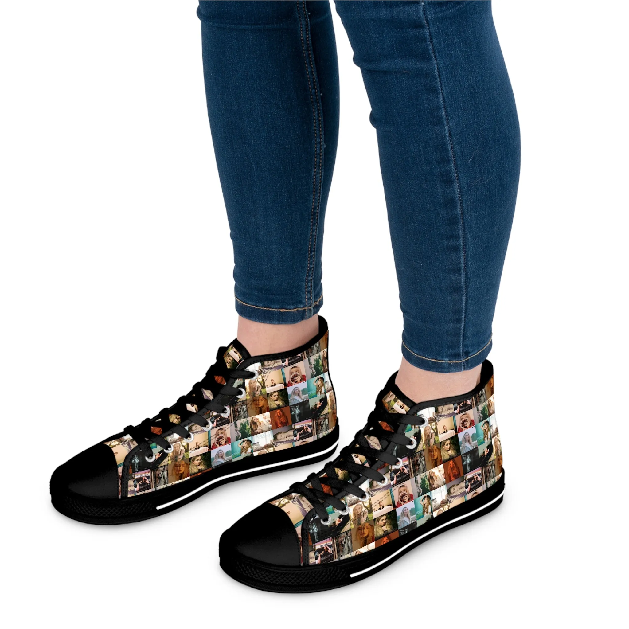 Sabrina Carpenter Album Cover Collage Women's High Top Sneakers