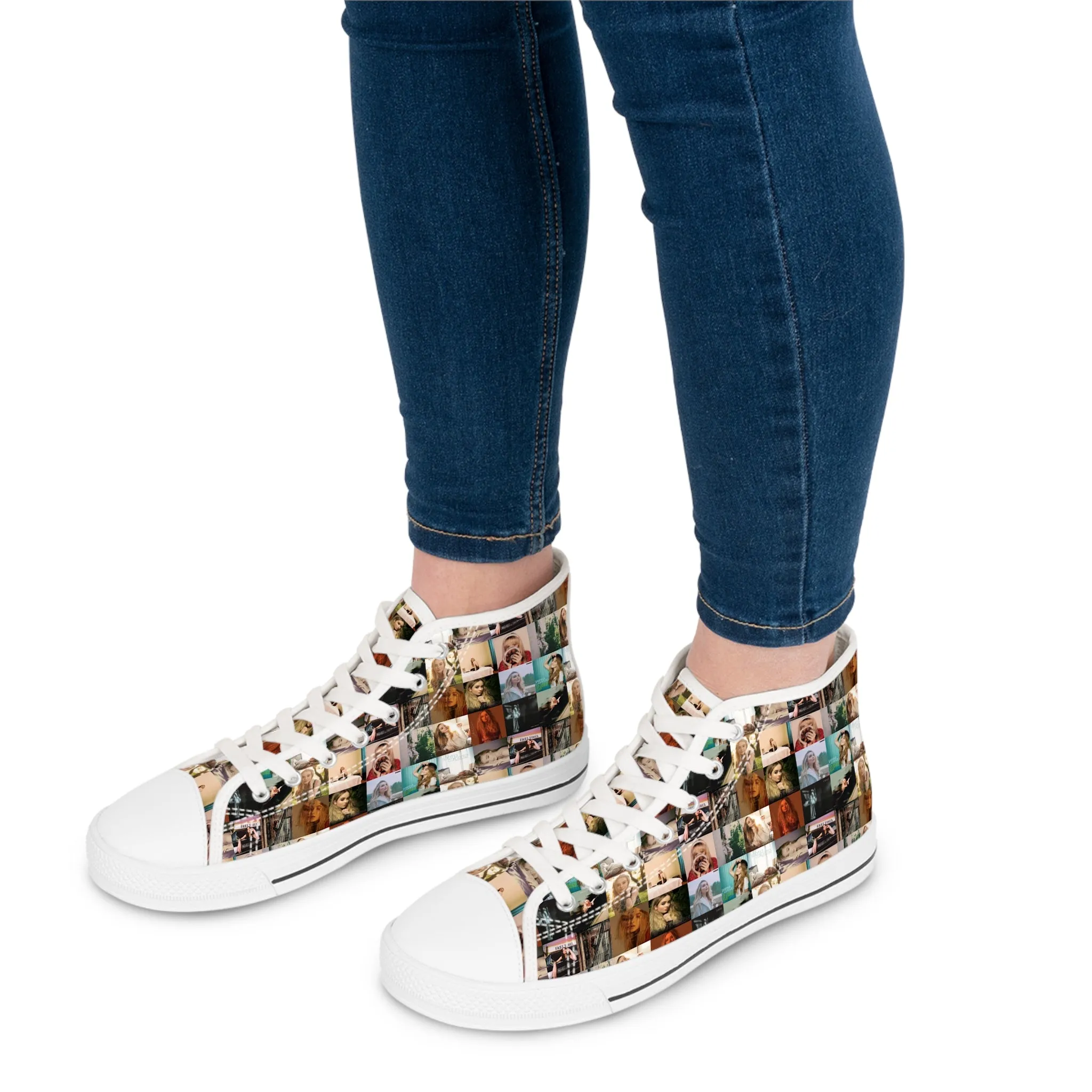Sabrina Carpenter Album Cover Collage Women's High Top Sneakers