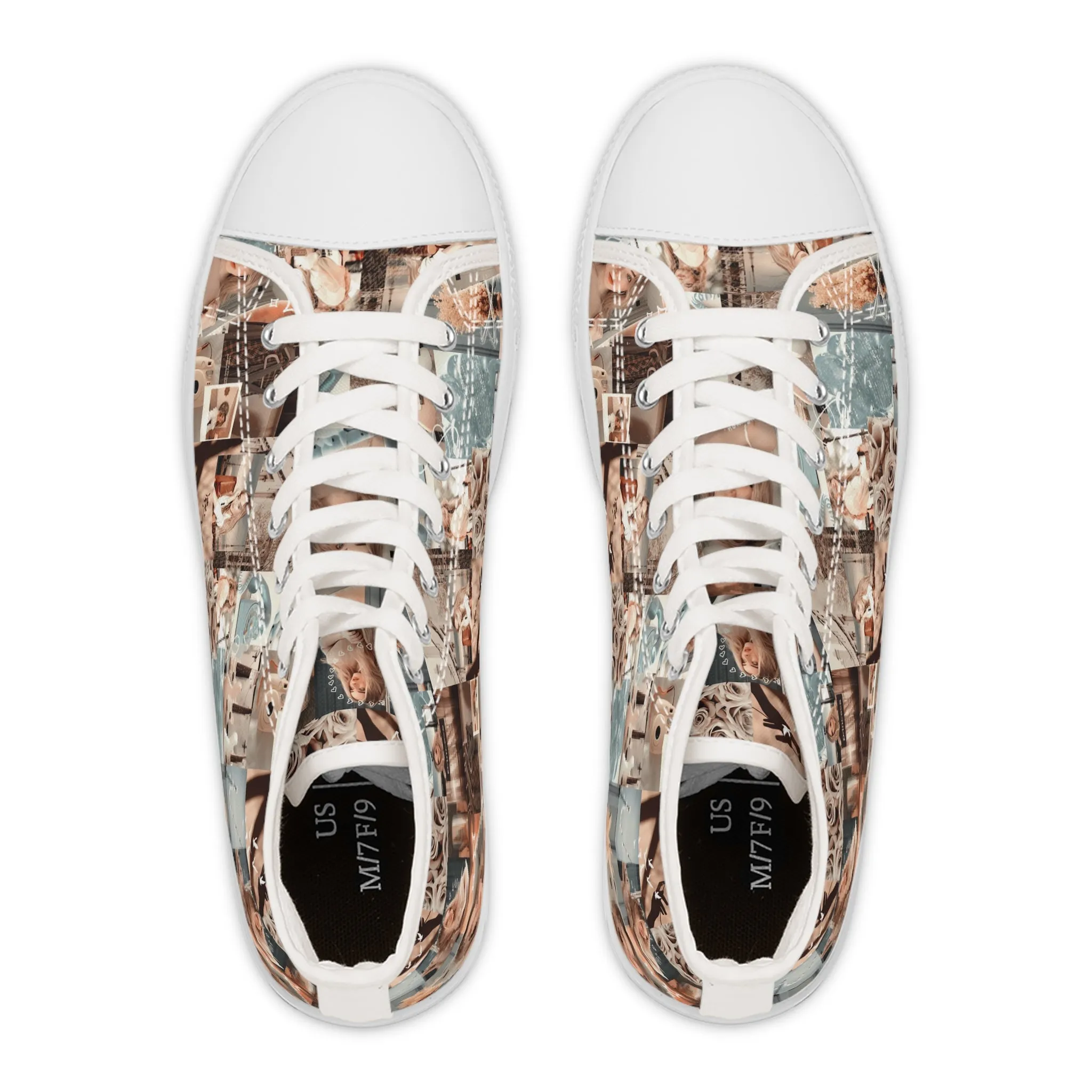 Sabrina Carpenter Peachy Princess Collage Women's High Top Sneakers