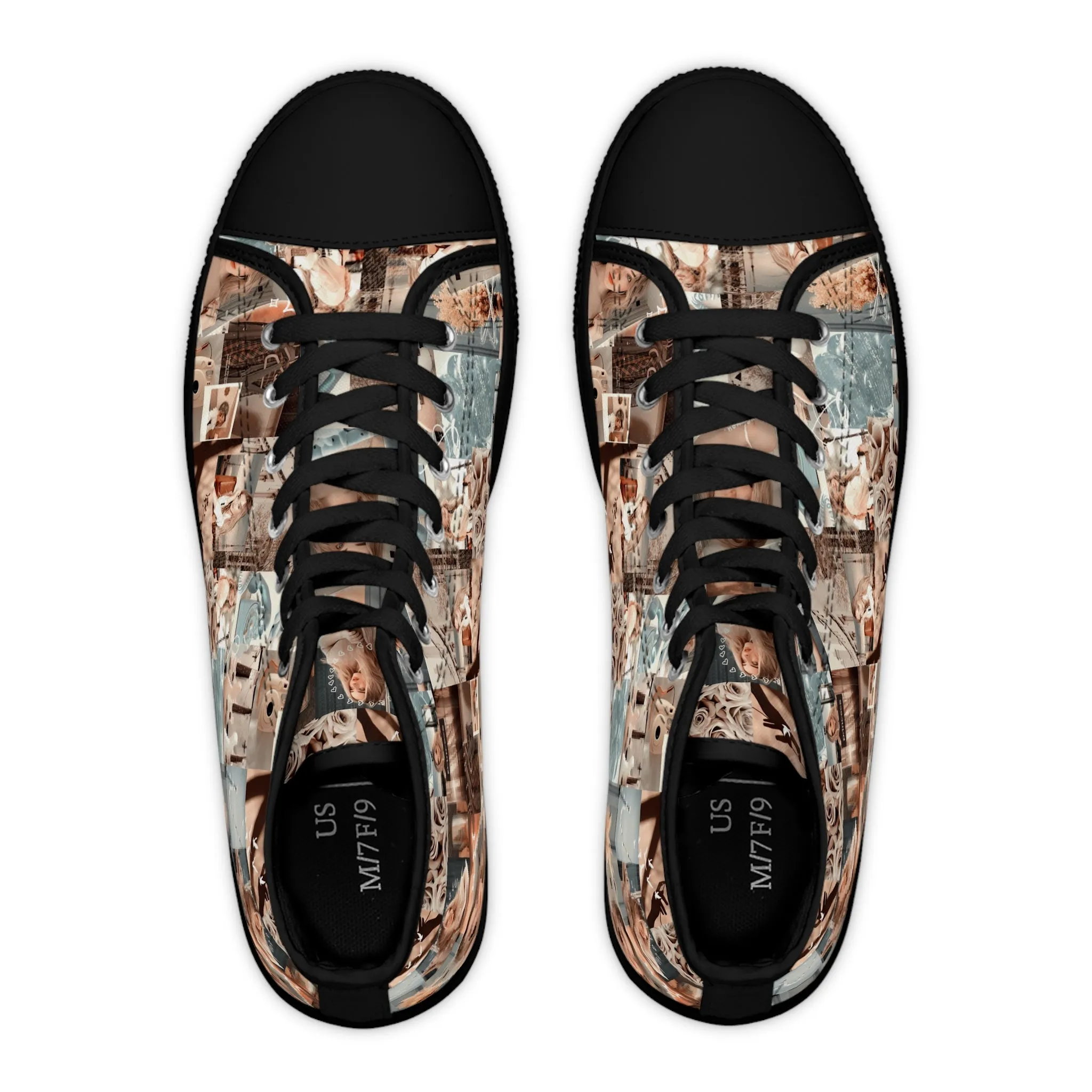 Sabrina Carpenter Peachy Princess Collage Women's High Top Sneakers