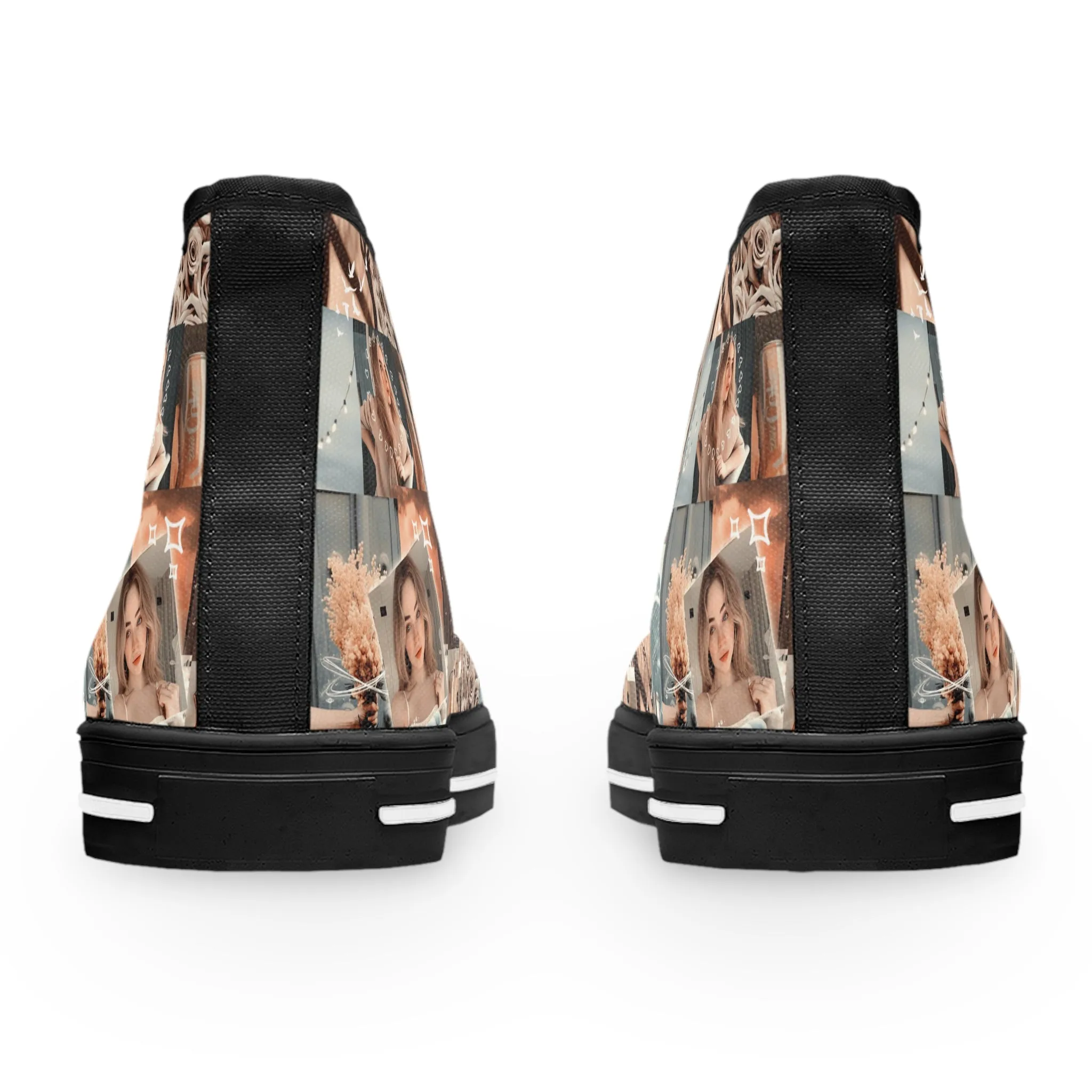 Sabrina Carpenter Peachy Princess Collage Women's High Top Sneakers