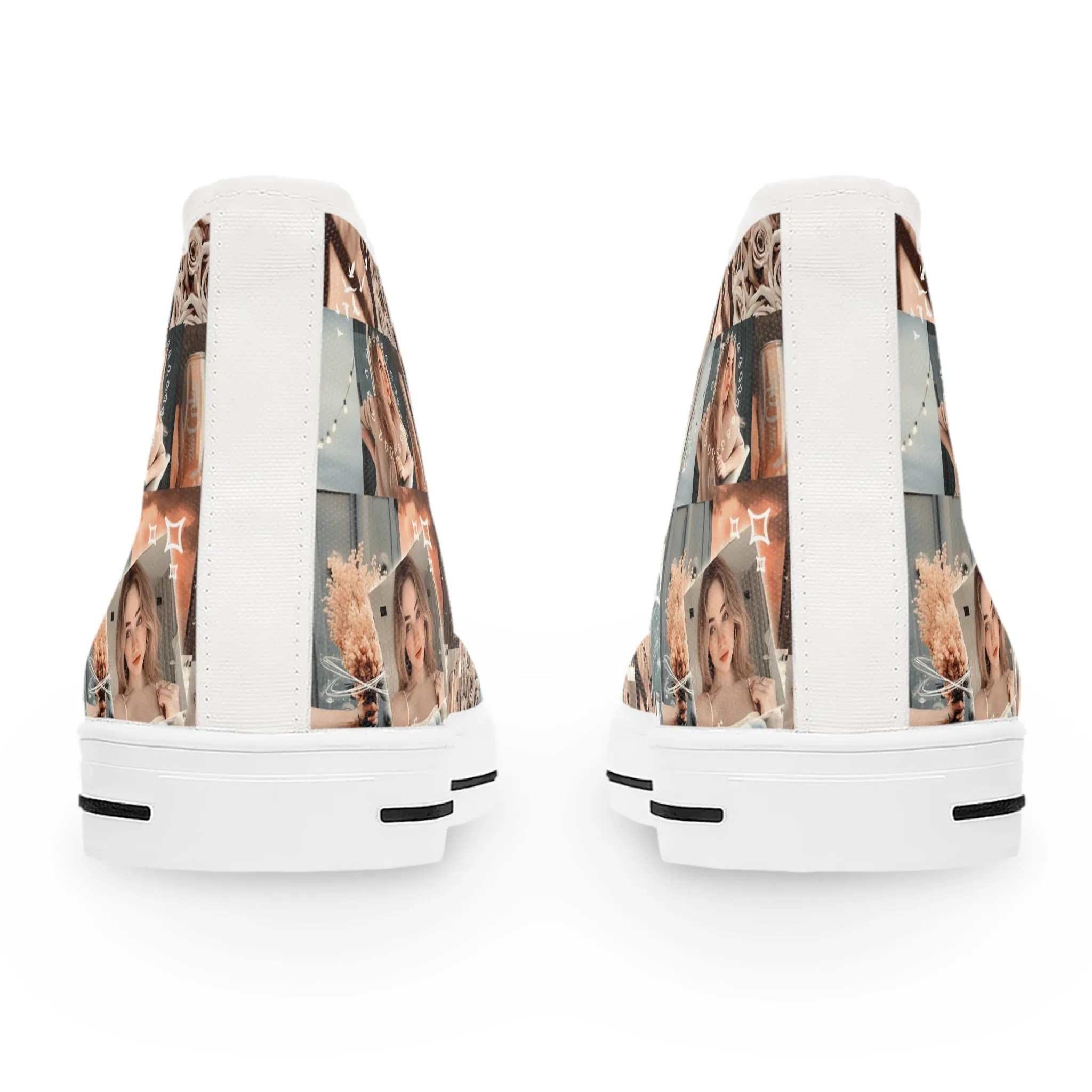 Sabrina Carpenter Peachy Princess Collage Women's High Top Sneakers