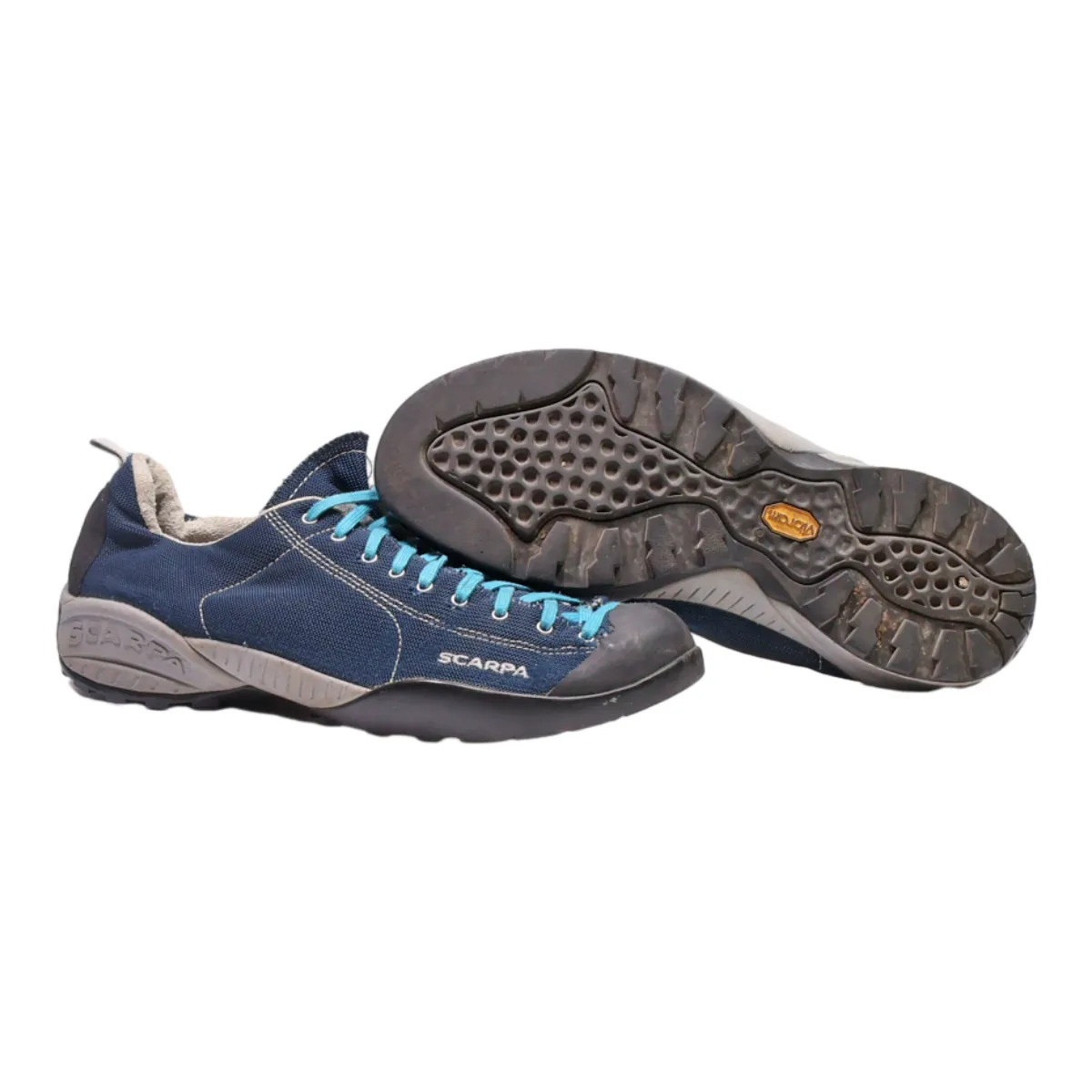 SCARPA Sneaker Trainers Blue Canvas Mens UK 10.5