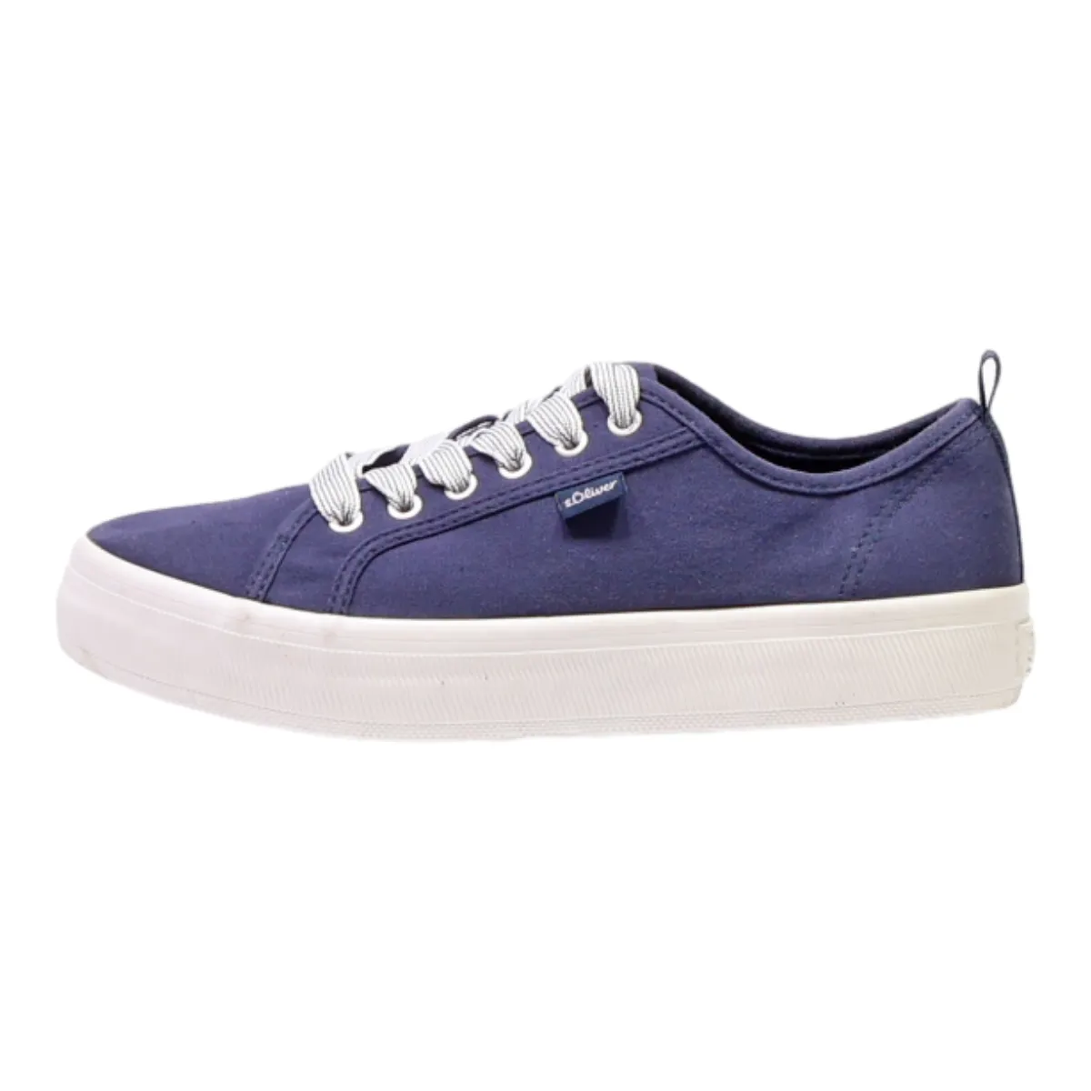 S.OLIVER Low Top Trainers Blue Canvas Mens UK 8