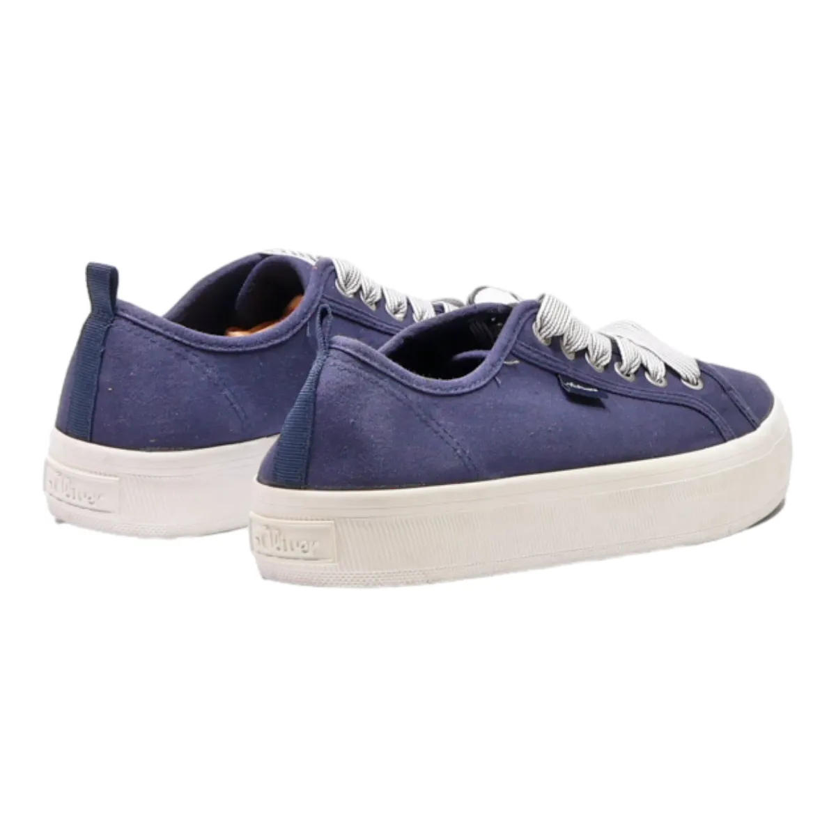 S.OLIVER Low Top Trainers Blue Canvas Mens UK 8