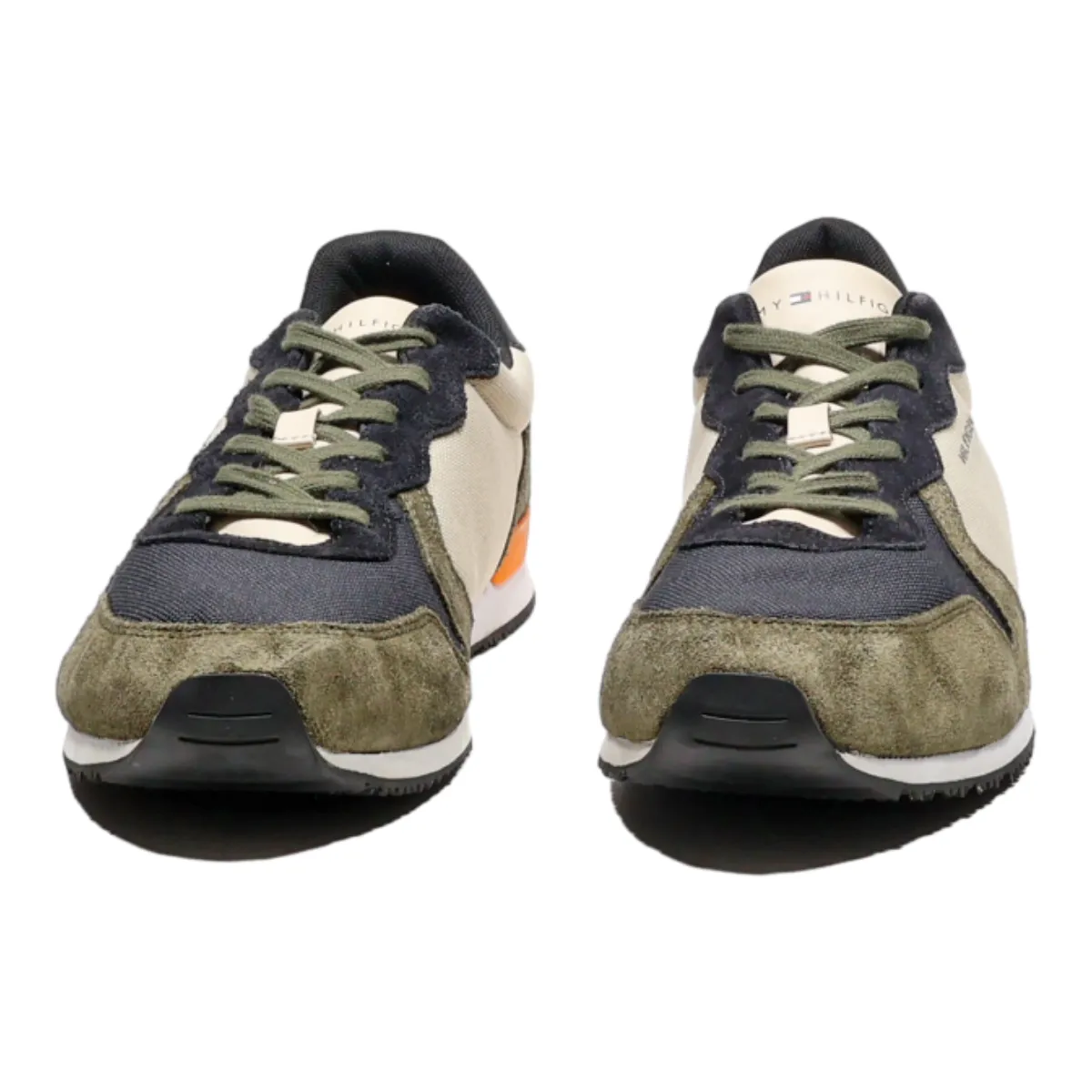 TOMMY HILFIGER Sneaker Trainers Beige Canvas Mens UK 11