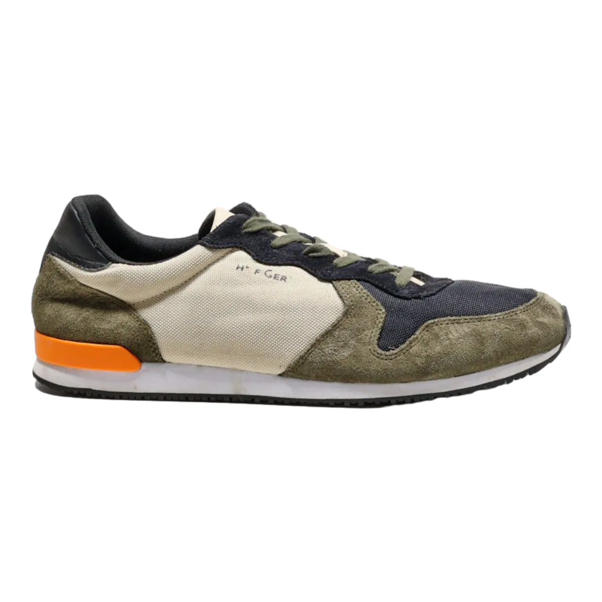 TOMMY HILFIGER Sneaker Trainers Beige Canvas Mens UK 11