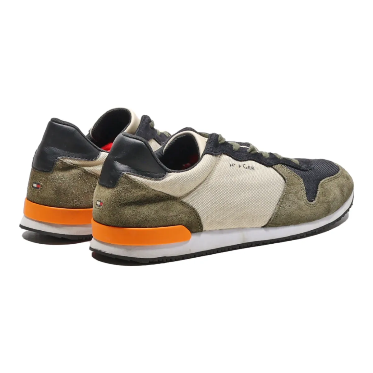 TOMMY HILFIGER Sneaker Trainers Beige Canvas Mens UK 11