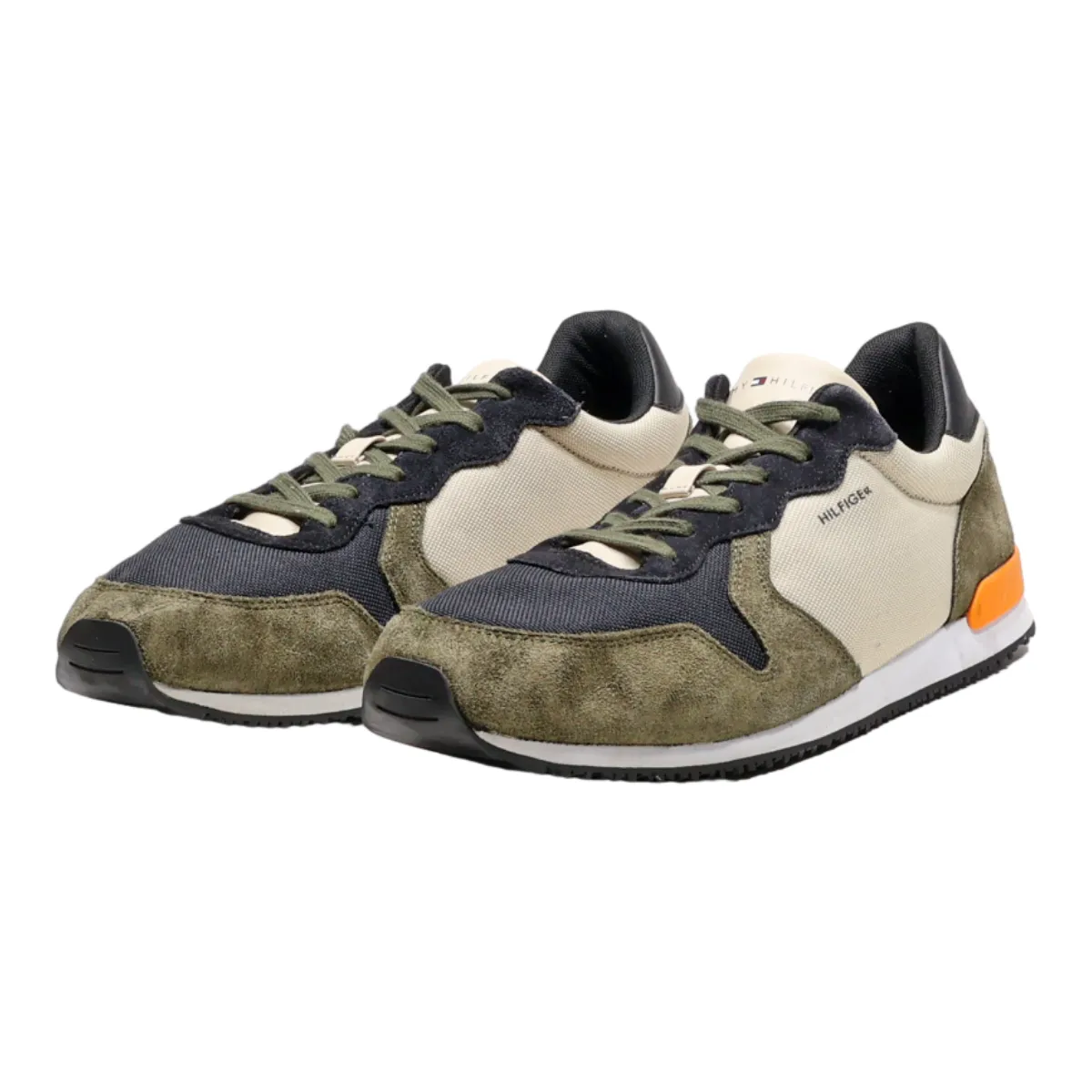 TOMMY HILFIGER Sneaker Trainers Beige Canvas Mens UK 11