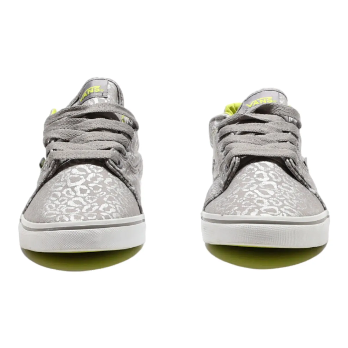 VANS Animal Print Pump Shoes Silver Canvas Womens UK 5.5