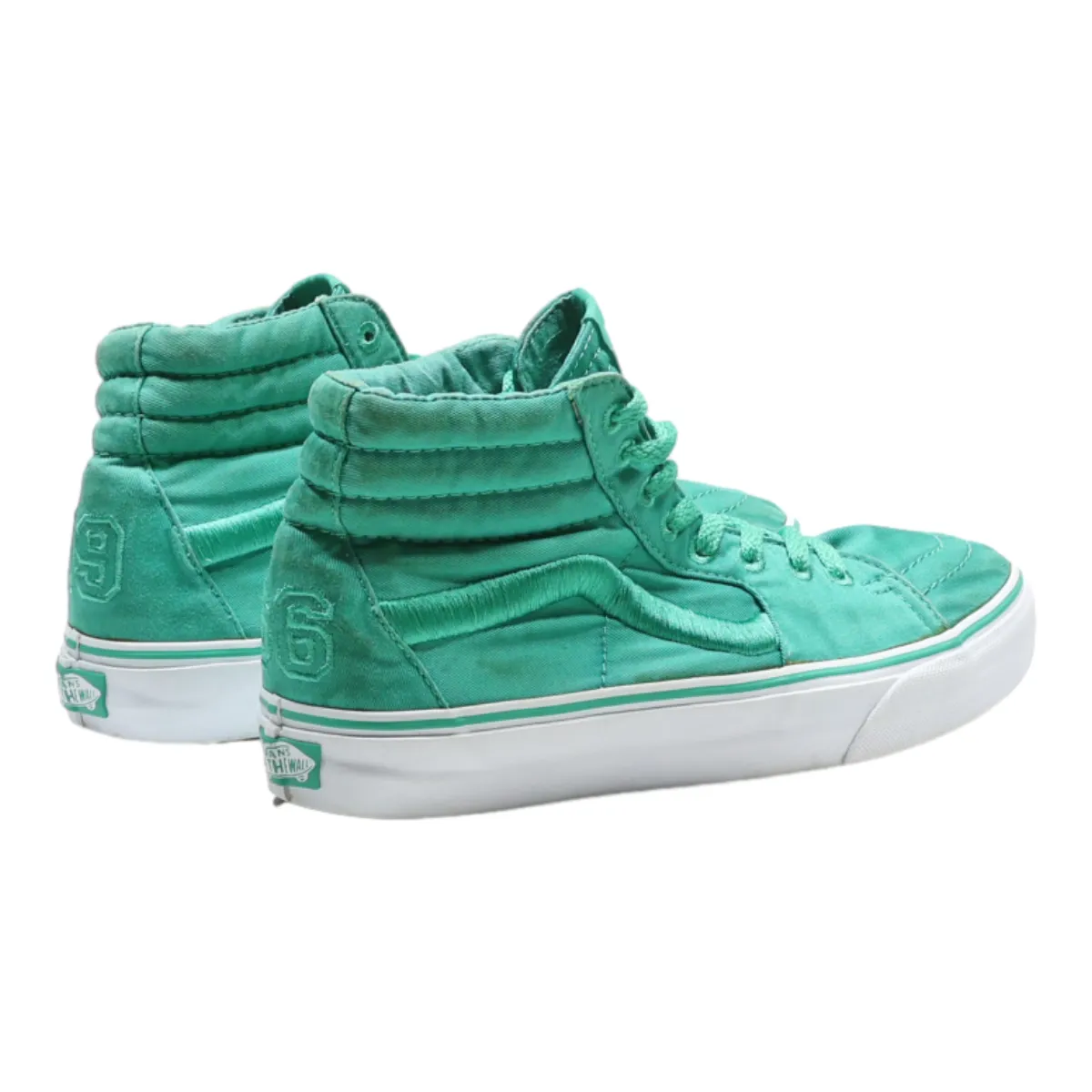 VANS High Top Trainers Green Canvas Womens UK 6