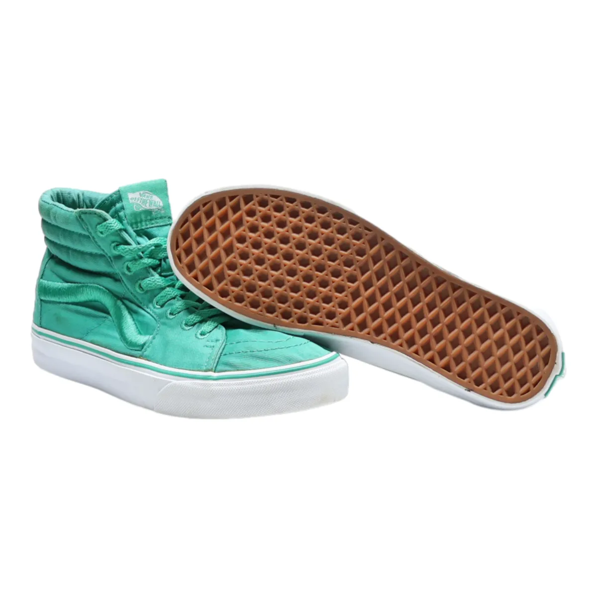 VANS High Top Trainers Green Canvas Womens UK 6