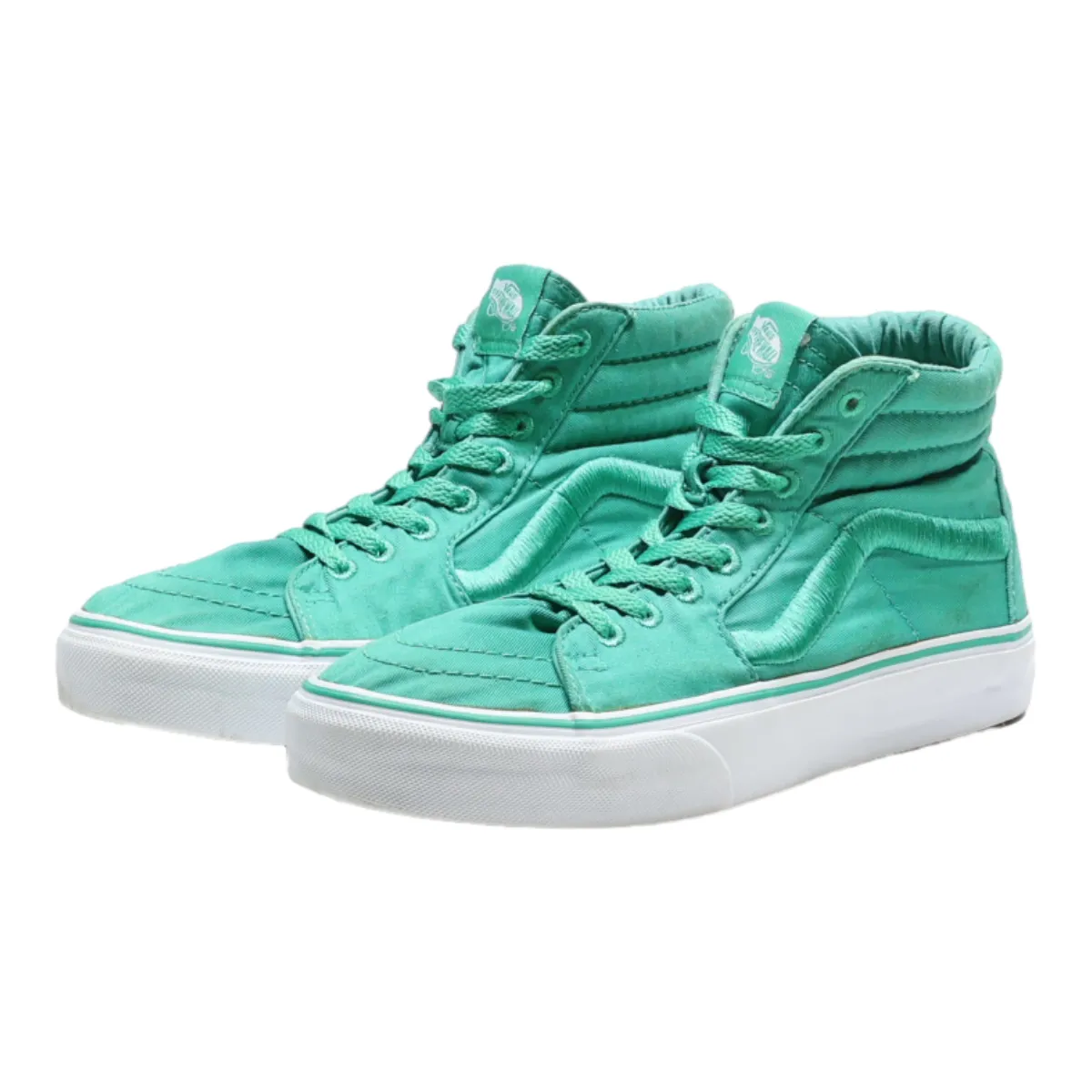 VANS High Top Trainers Green Canvas Womens UK 6