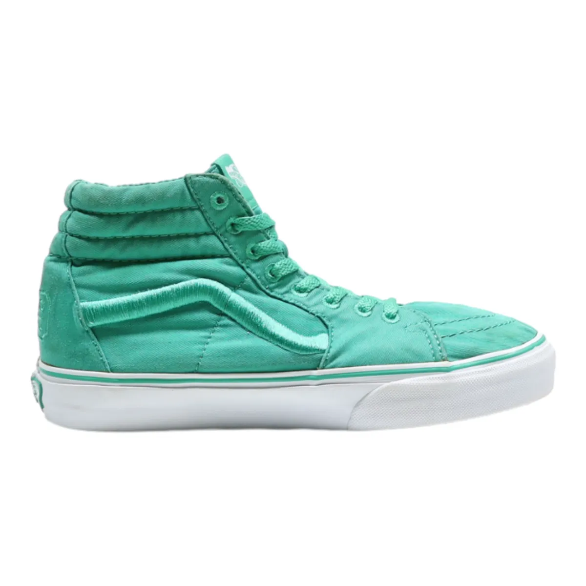 VANS High Top Trainers Green Canvas Womens UK 6