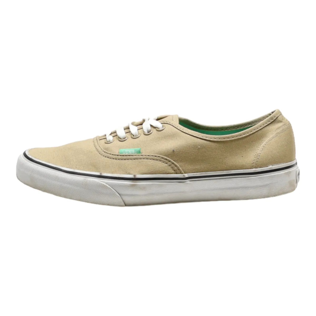 VANS Low Top Trainers Beige Canvas Mens UK 8