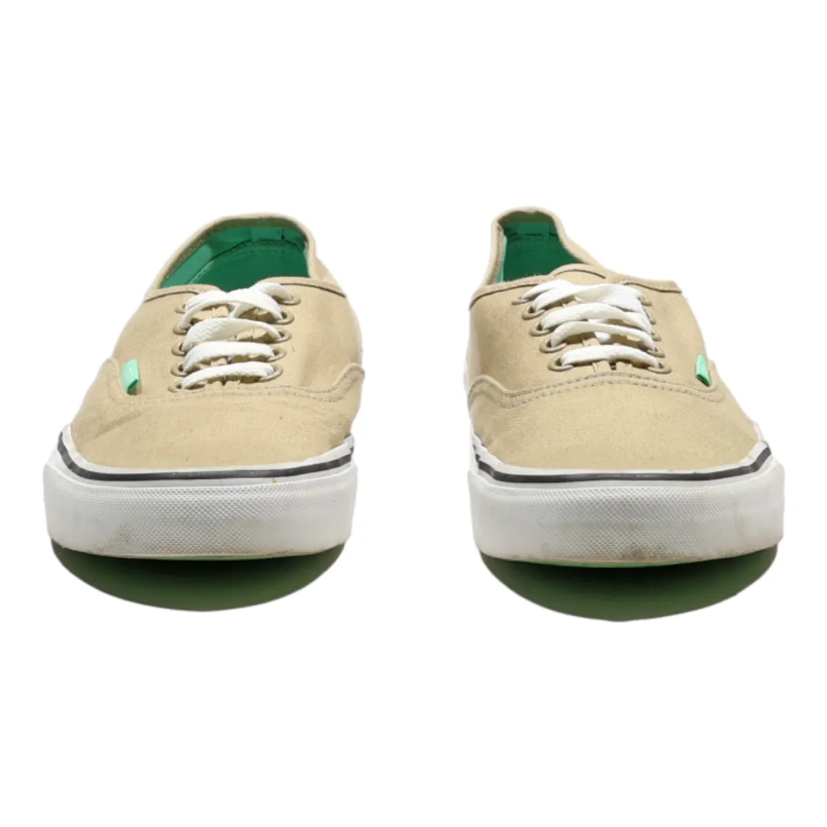 VANS Low Top Trainers Beige Canvas Mens UK 8