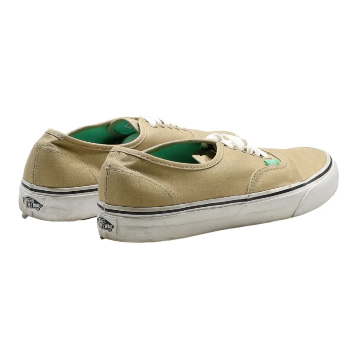VANS Low Top Trainers Beige Canvas Mens UK 8