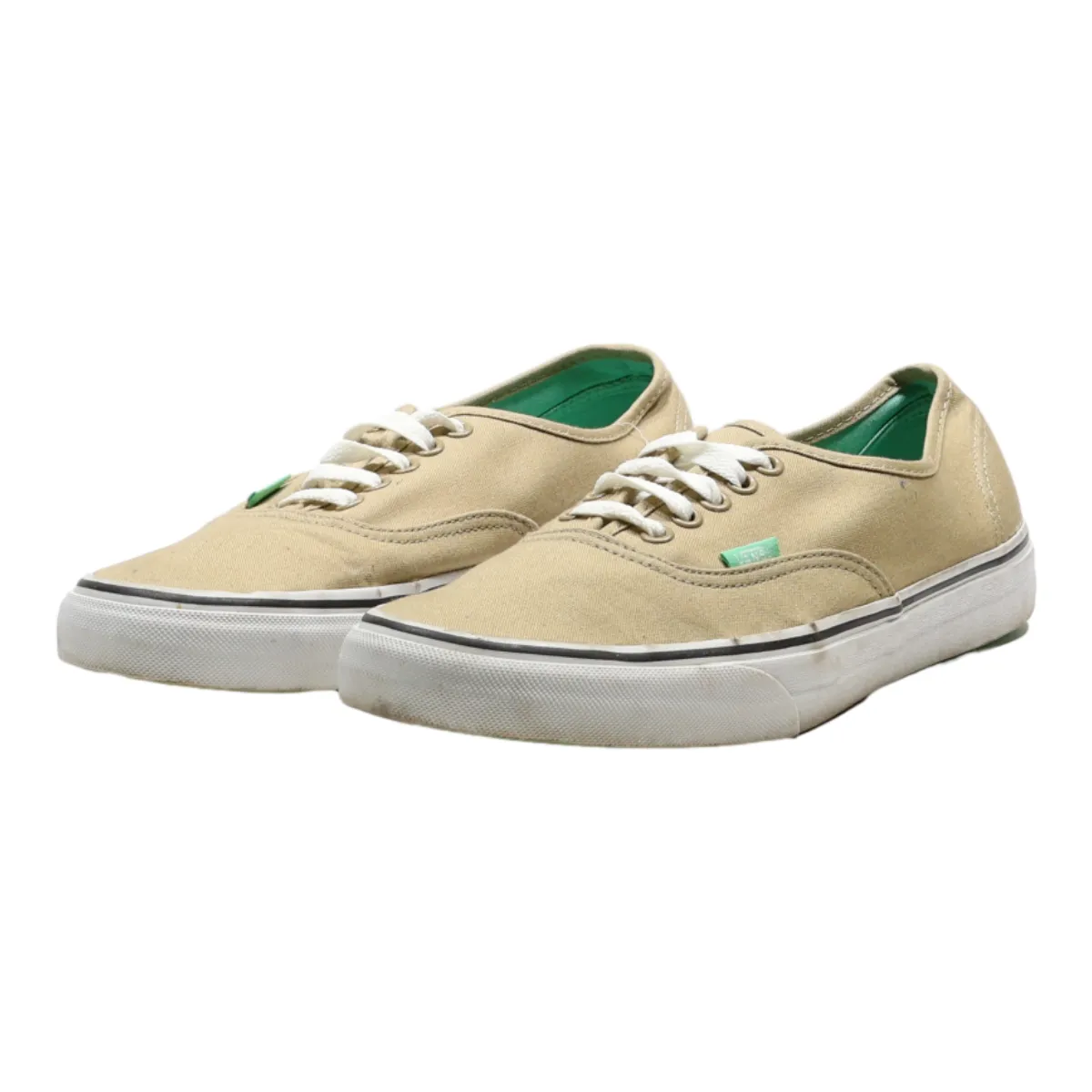VANS Low Top Trainers Beige Canvas Mens UK 8