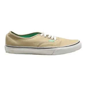 VANS Low Top Trainers Beige Canvas Mens UK 8