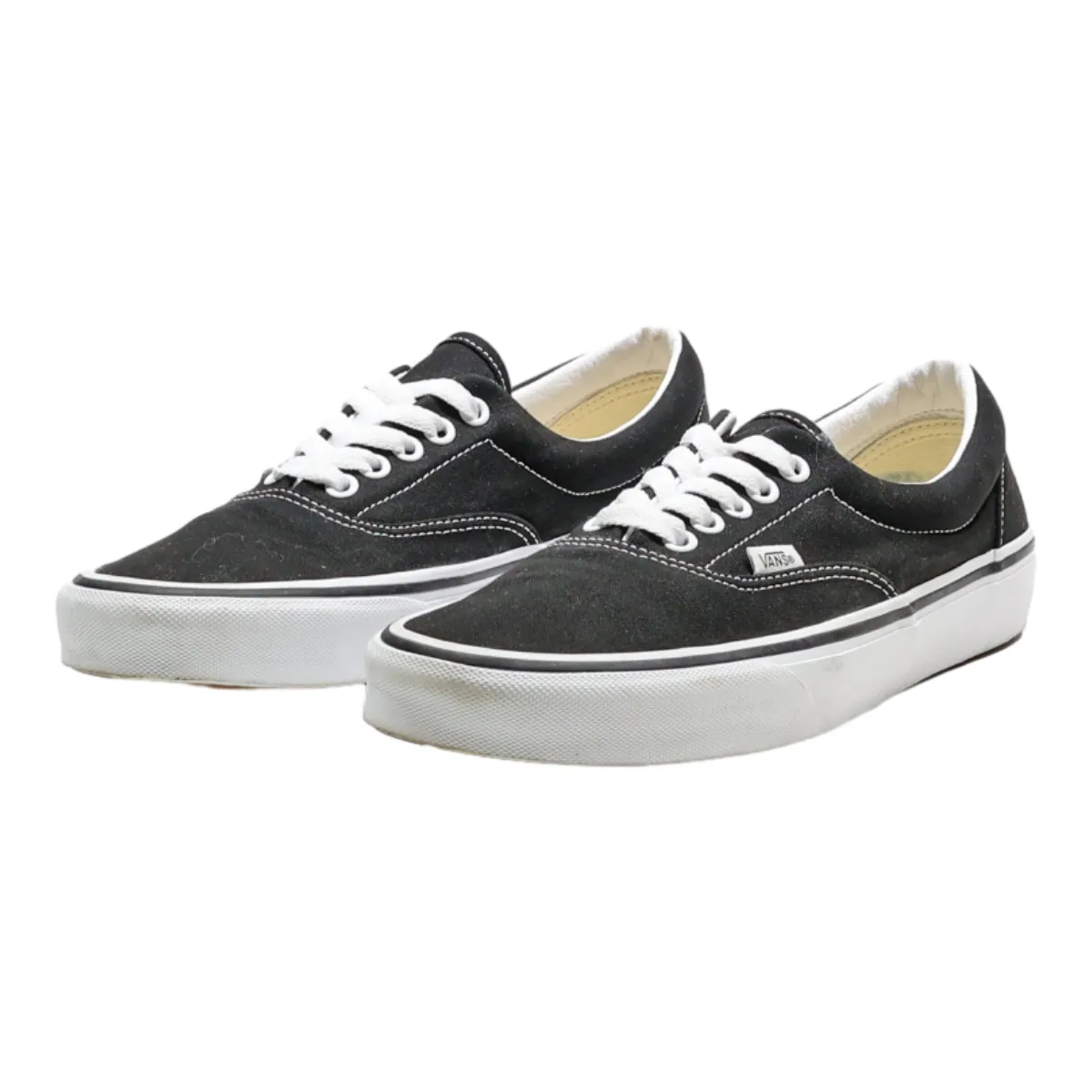 VANS Low Top Trainers Black Canvas Mens UK 6.5
