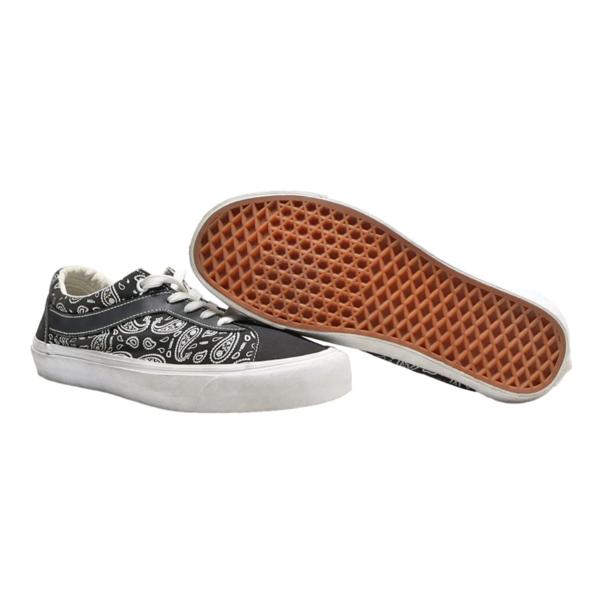 VANS Low Top Trainers Black Canvas Mens UK 8.5