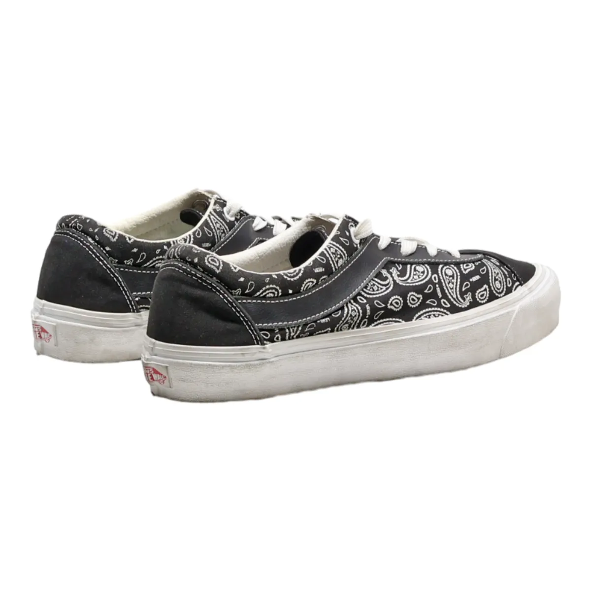 VANS Low Top Trainers Black Canvas Mens UK 8.5