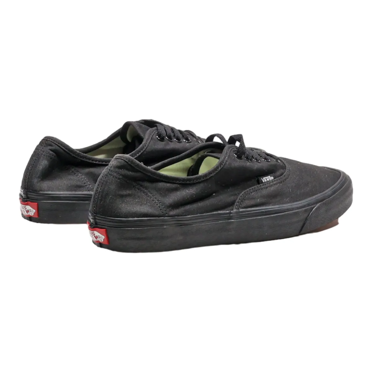 VANS Low Top Trainers Black Canvas Mens UK 9.5
