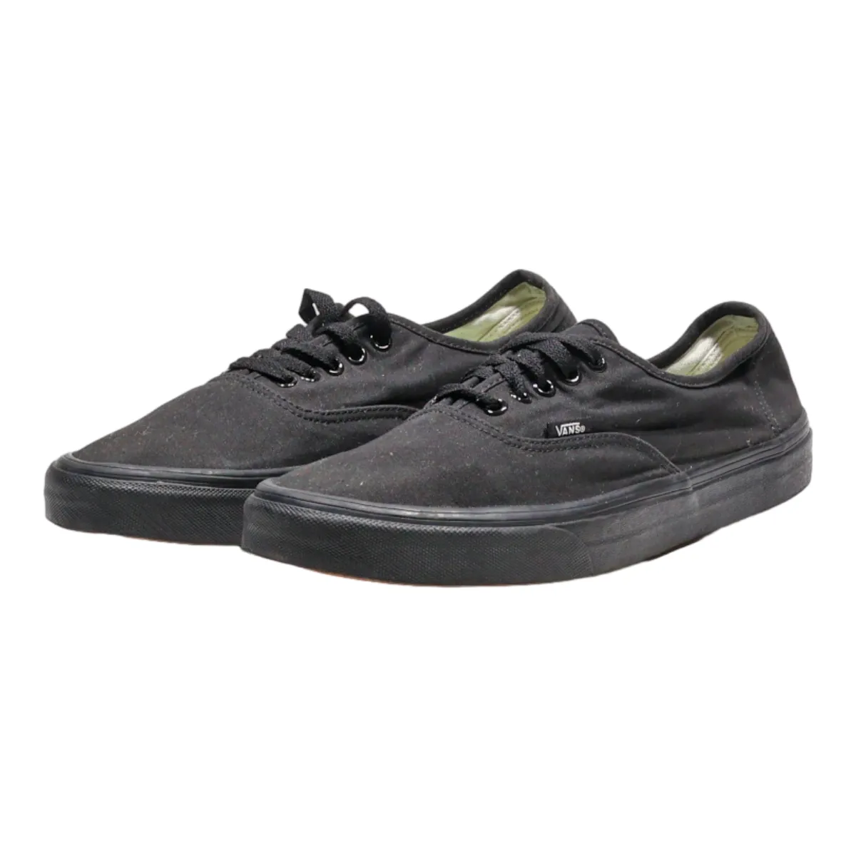 VANS Low Top Trainers Black Canvas Mens UK 9.5