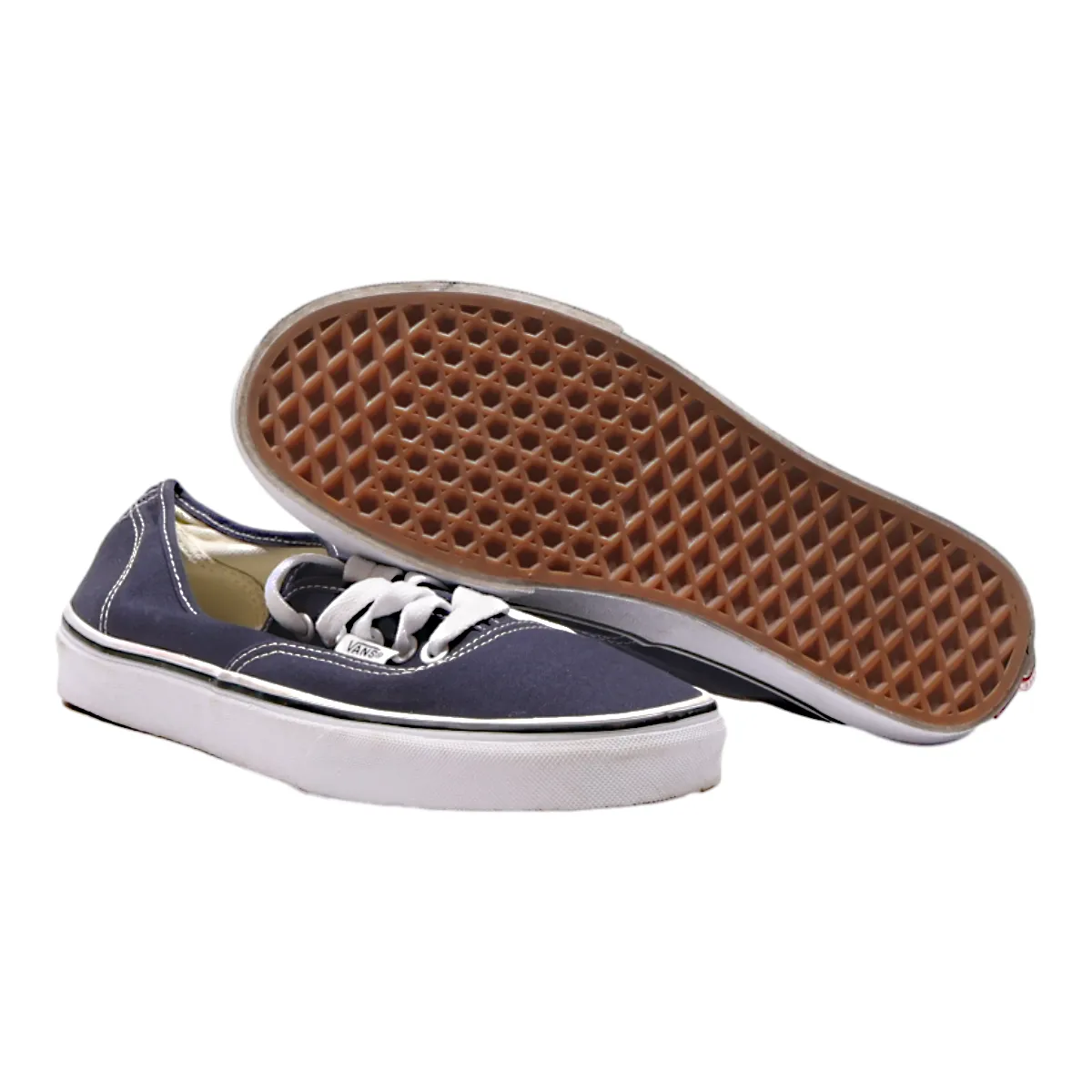 VANS Low Top Trainers Blue Canvas Womens UK 7
