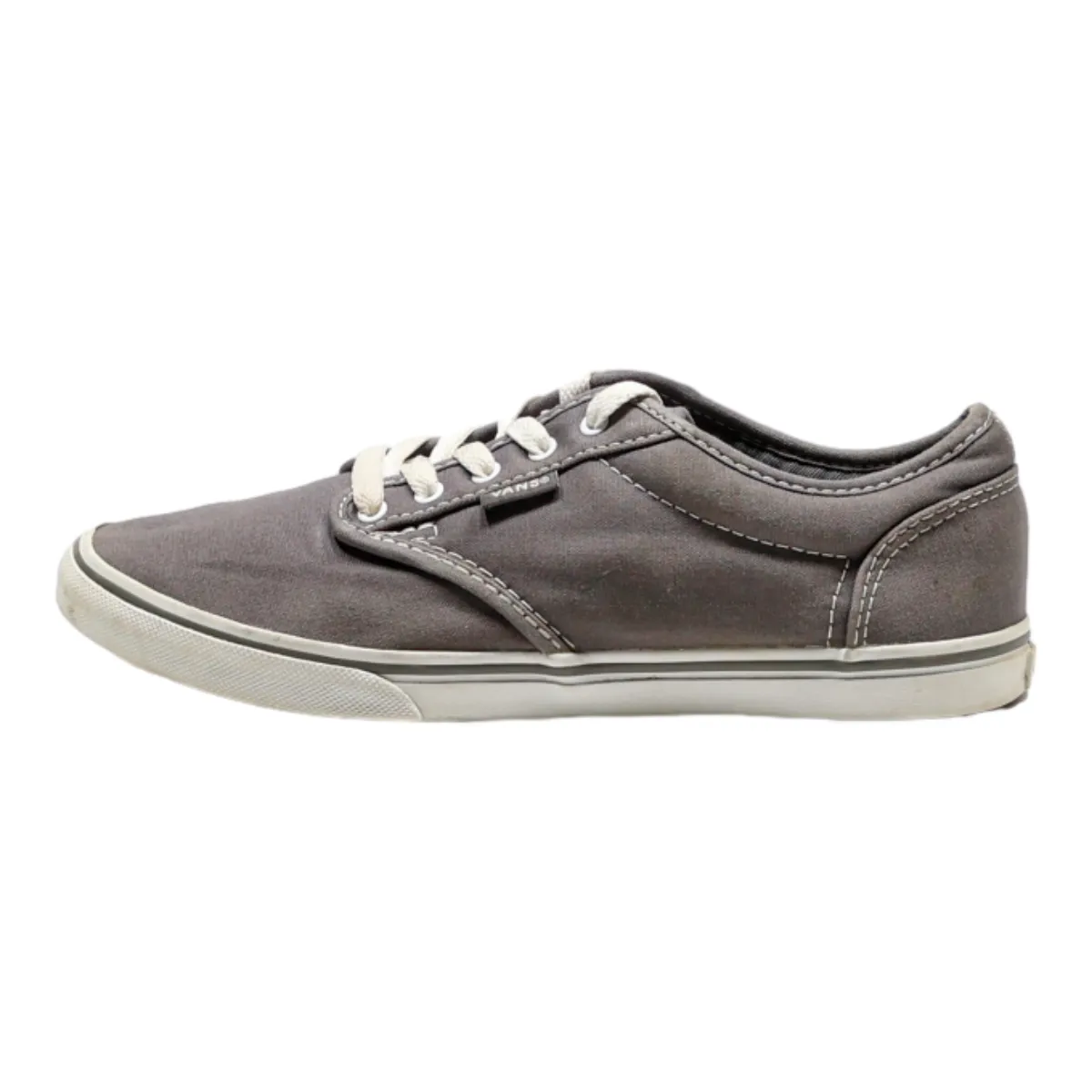 VANS Low Top Trainers Grey Canvas Womens UK 4.5