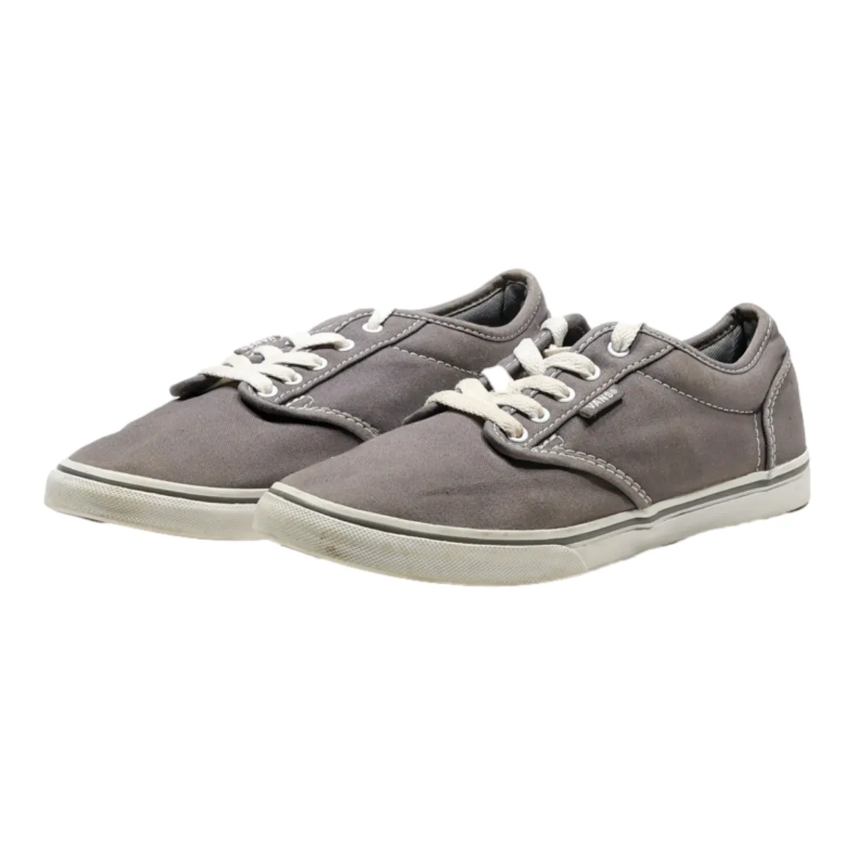 VANS Low Top Trainers Grey Canvas Womens UK 4.5
