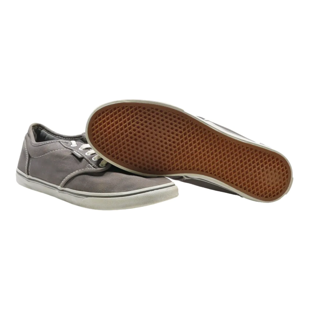 VANS Low Top Trainers Grey Canvas Womens UK 4.5