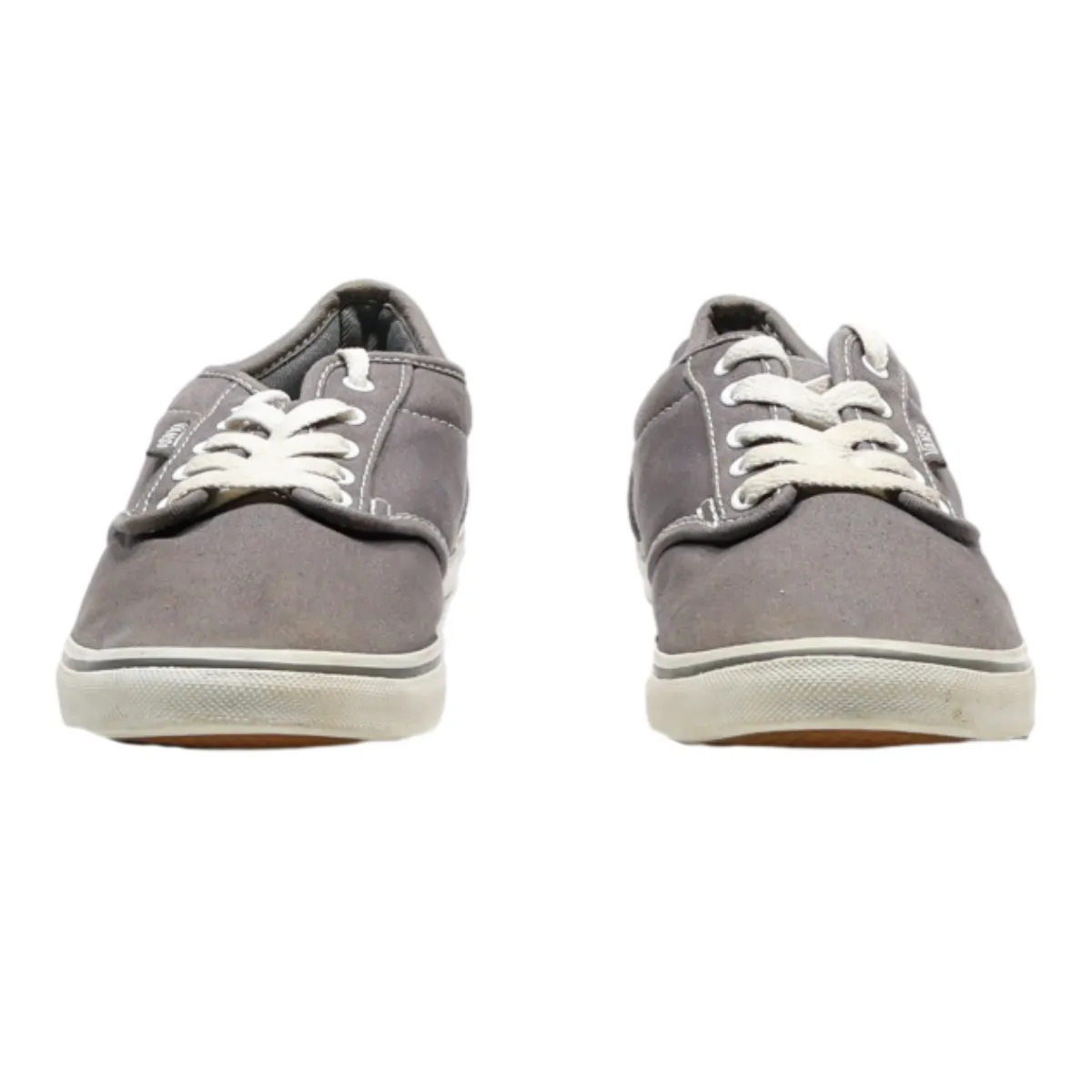VANS Low Top Trainers Grey Canvas Womens UK 4.5