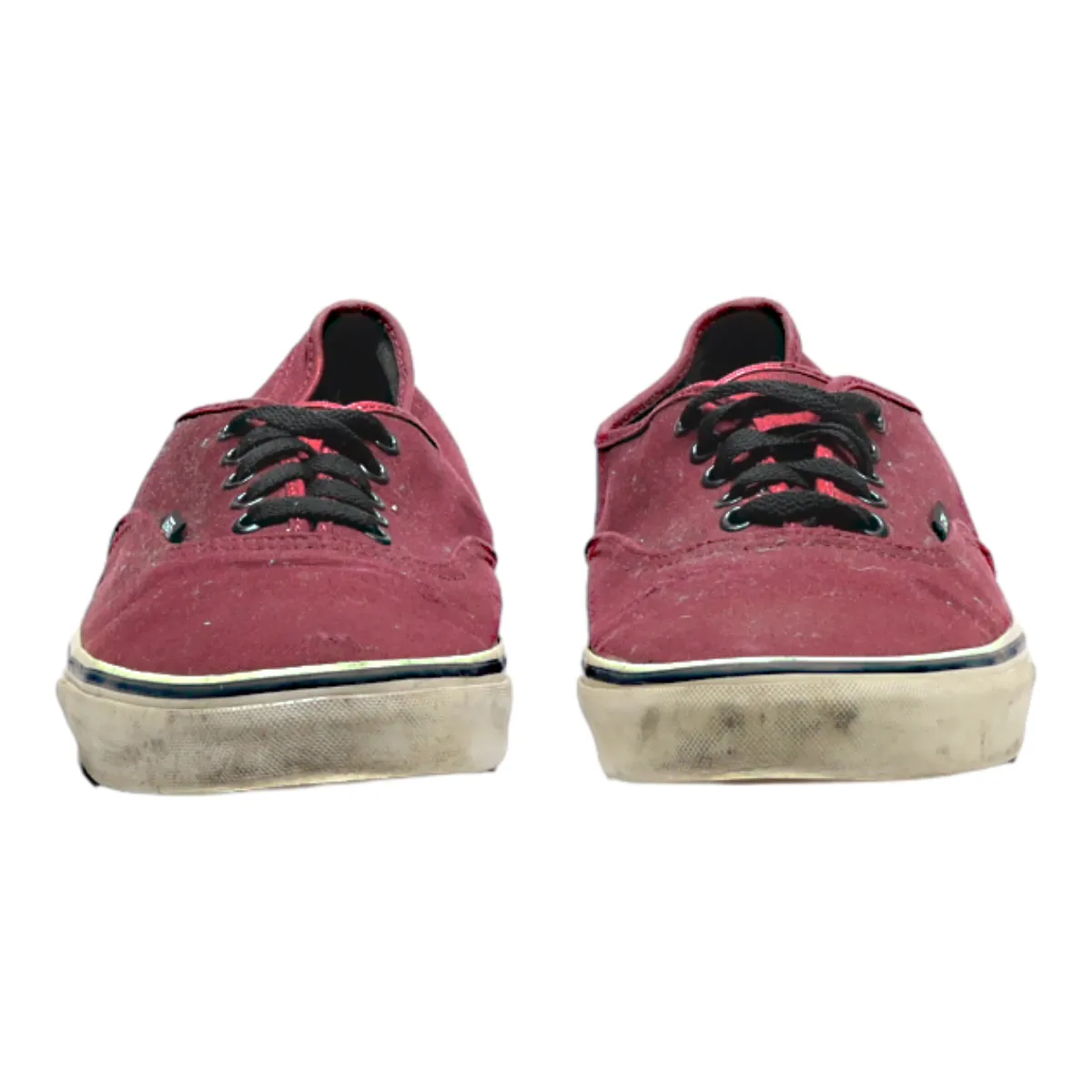 VANS Low Top Trainers Maroon Canvas Mens UK 10