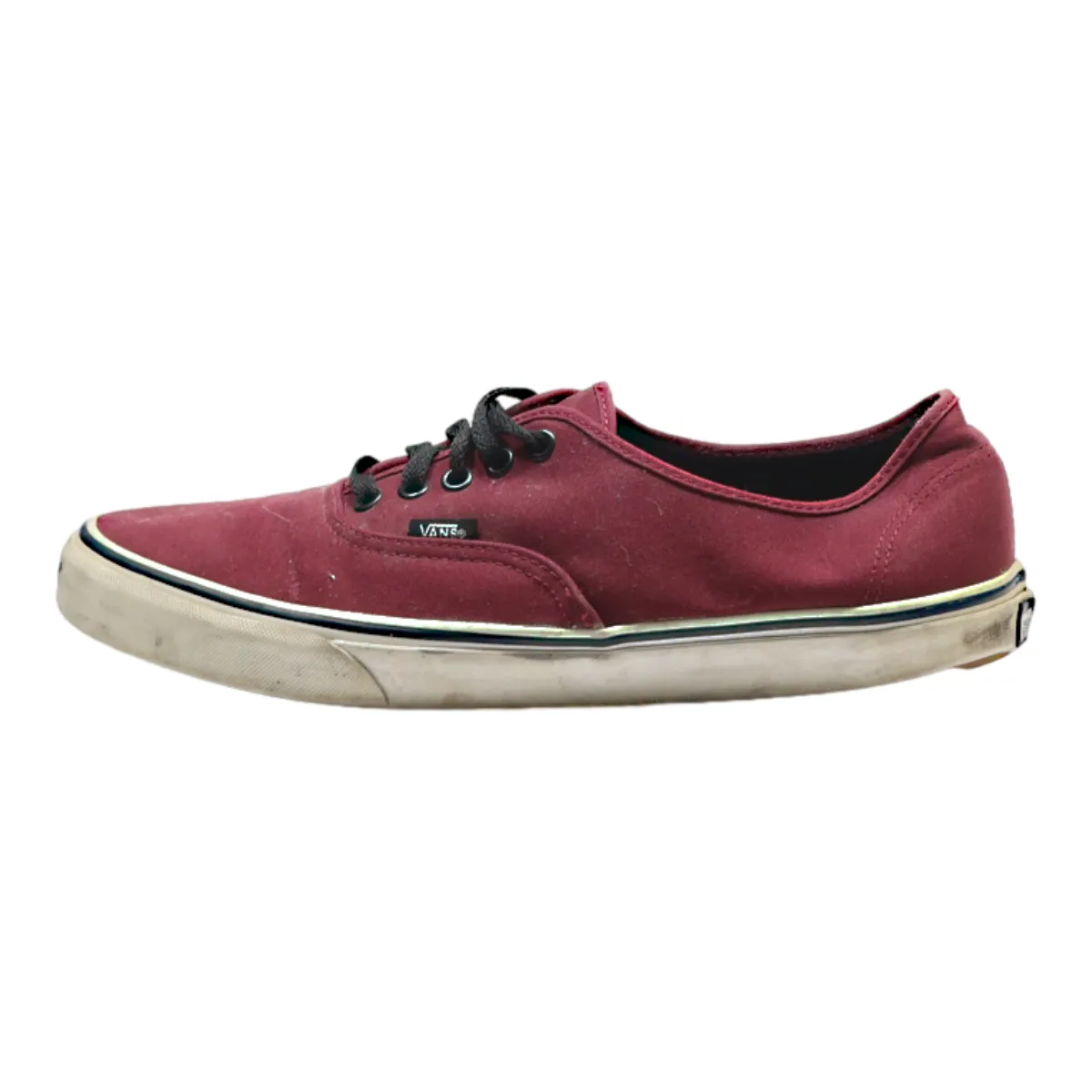 VANS Low Top Trainers Maroon Canvas Mens UK 10