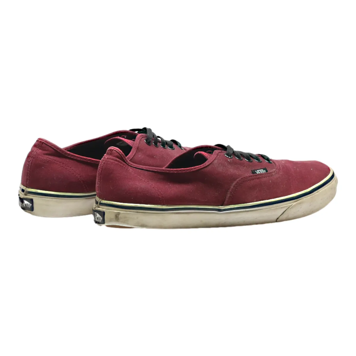 VANS Low Top Trainers Maroon Canvas Mens UK 10