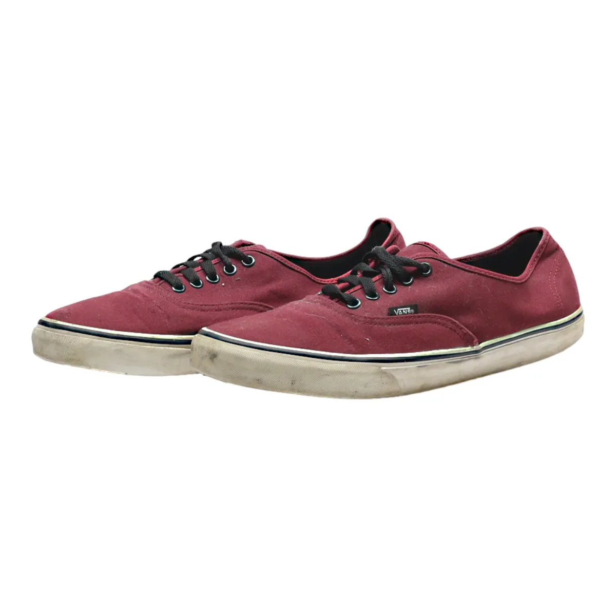 VANS Low Top Trainers Maroon Canvas Mens UK 10