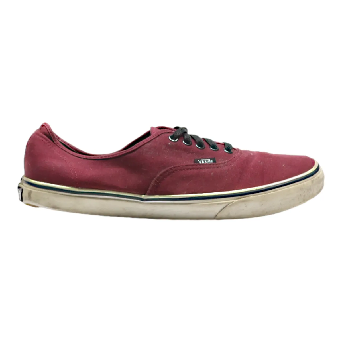VANS Low Top Trainers Maroon Canvas Mens UK 10