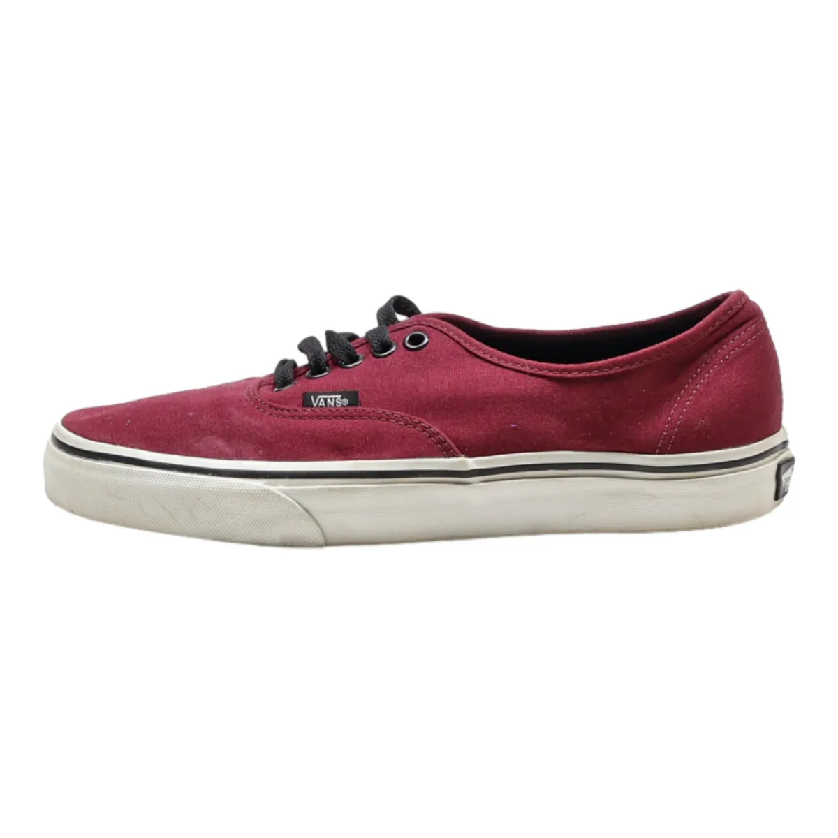 VANS Low Top Trainers Maroon Canvas Mens UK 8