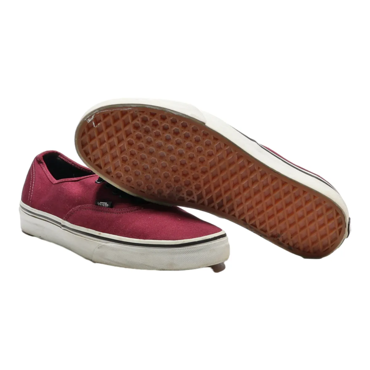 VANS Low Top Trainers Maroon Canvas Mens UK 8