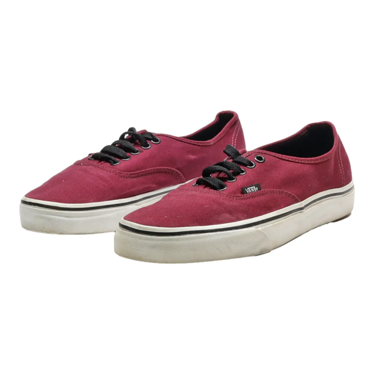 VANS Low Top Trainers Maroon Canvas Mens UK 8