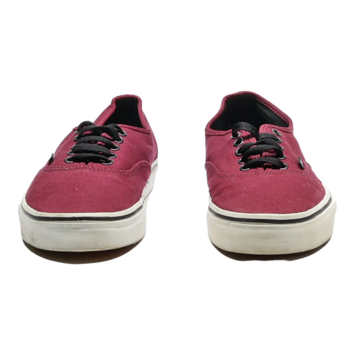 VANS Low Top Trainers Maroon Canvas Mens UK 8