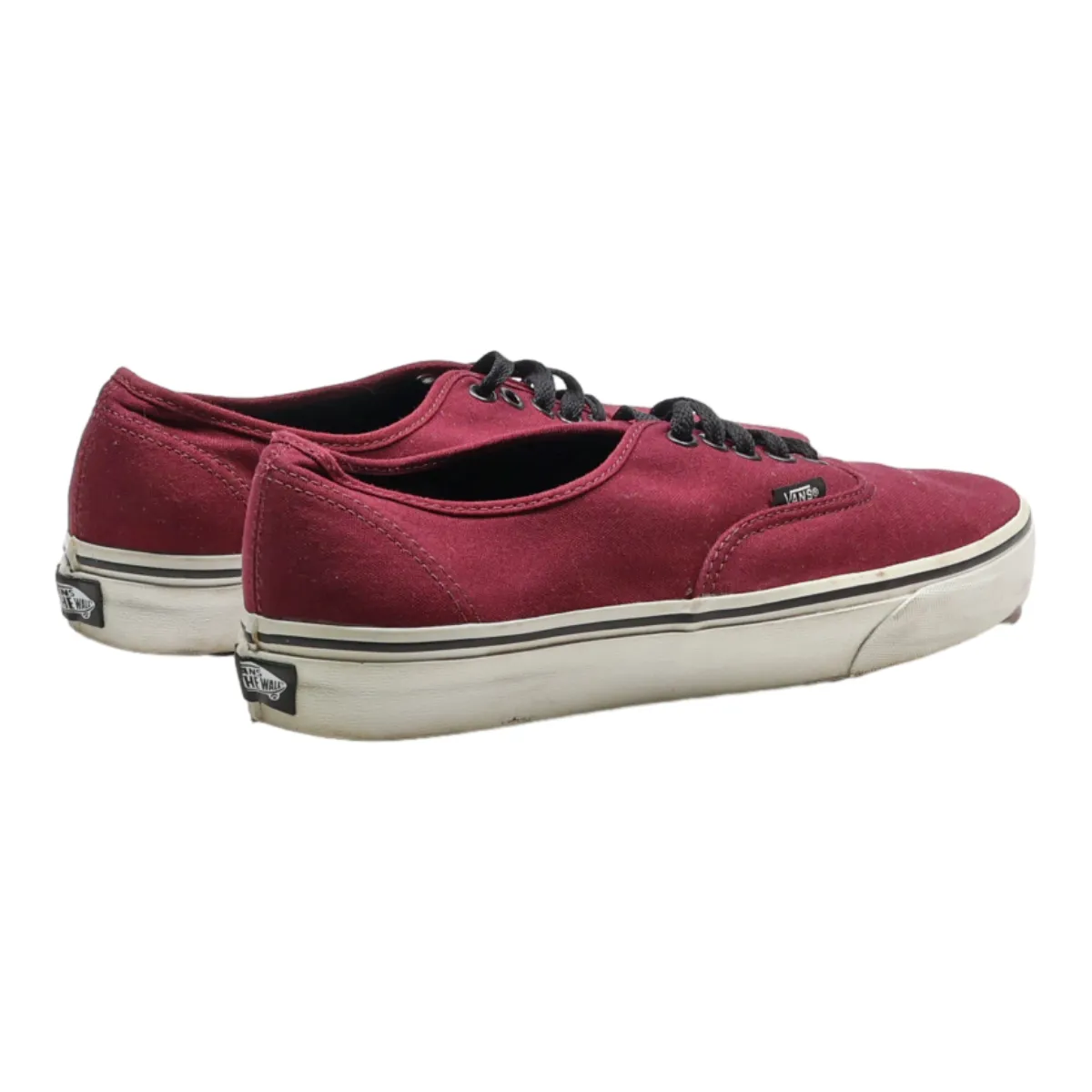 VANS Low Top Trainers Maroon Canvas Mens UK 8