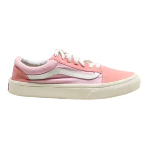 VANS Low Top Trainers Pink Canvas Mens UK 7.5