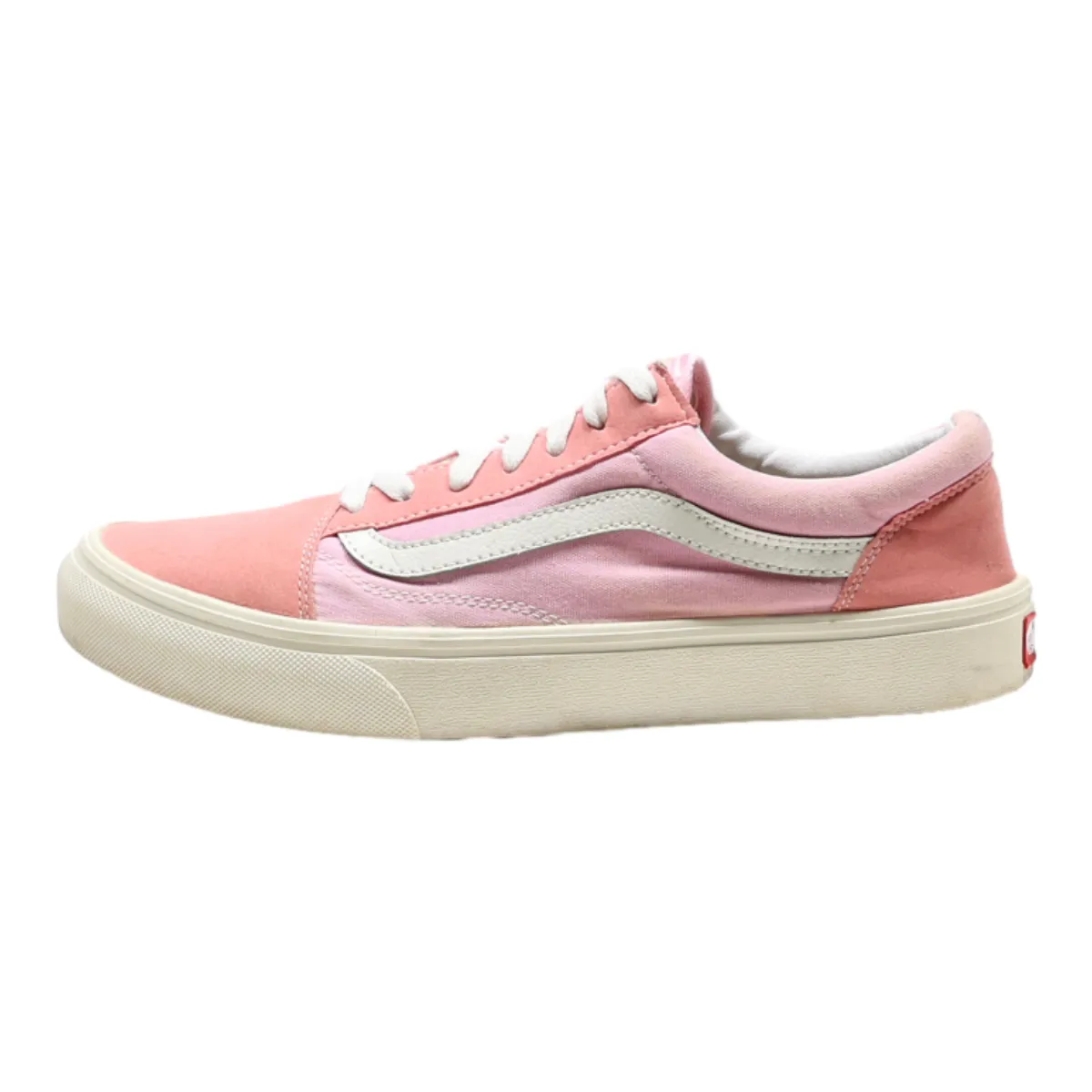 VANS Low Top Trainers Pink Canvas Mens UK 7.5