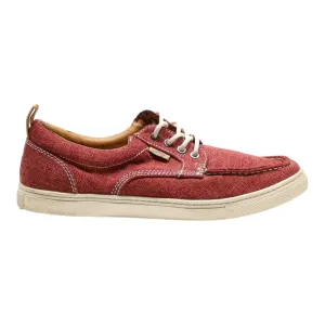 VANS Moccasin Shoes Red Canvas Mens UK 8